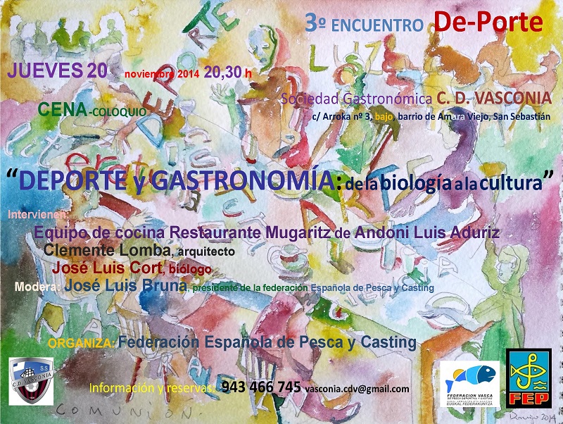 Cartel 3er. Encuentro De-Porte “Deporte y Gastronomía: de la biología a la cultura”